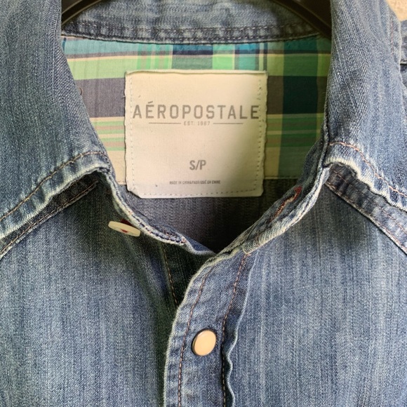 Denim Pearl Snap Button Western Shirt - Picture 3 of 3